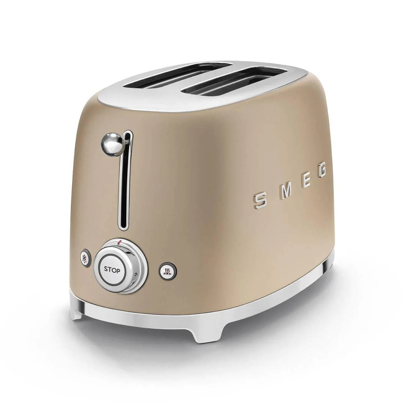 TSF01CHMEU Toaster - kompakter 2-Schlitz-Toaster Champagner Matt - Smeg Point  - Online Handel