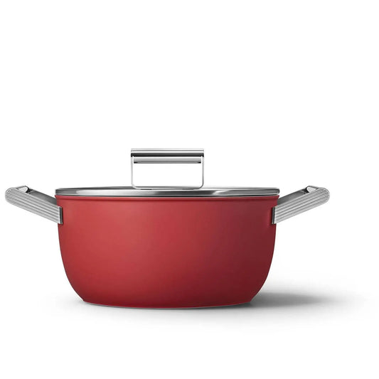 CKFC2411RDM Schmortopf 24cm Rot - Smeg Point  - Online Handel