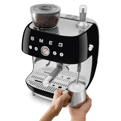 Espressomaschine mit Mahlwerk EGF03BLEU Schwarz - Smeg Point  - Online Handel