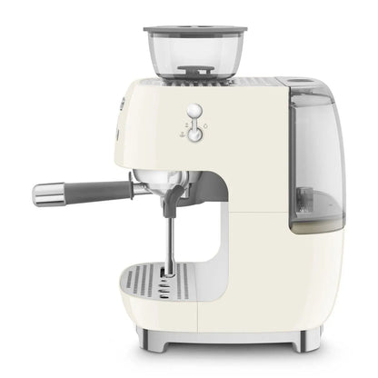 Espressomaschine mit Mahlwerk EGF03CREU Creme - Smeg Point  - Online Handel