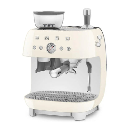 Espressomaschine mit Mahlwerk EGF03CREU Creme - Smeg Point  - Online Handel