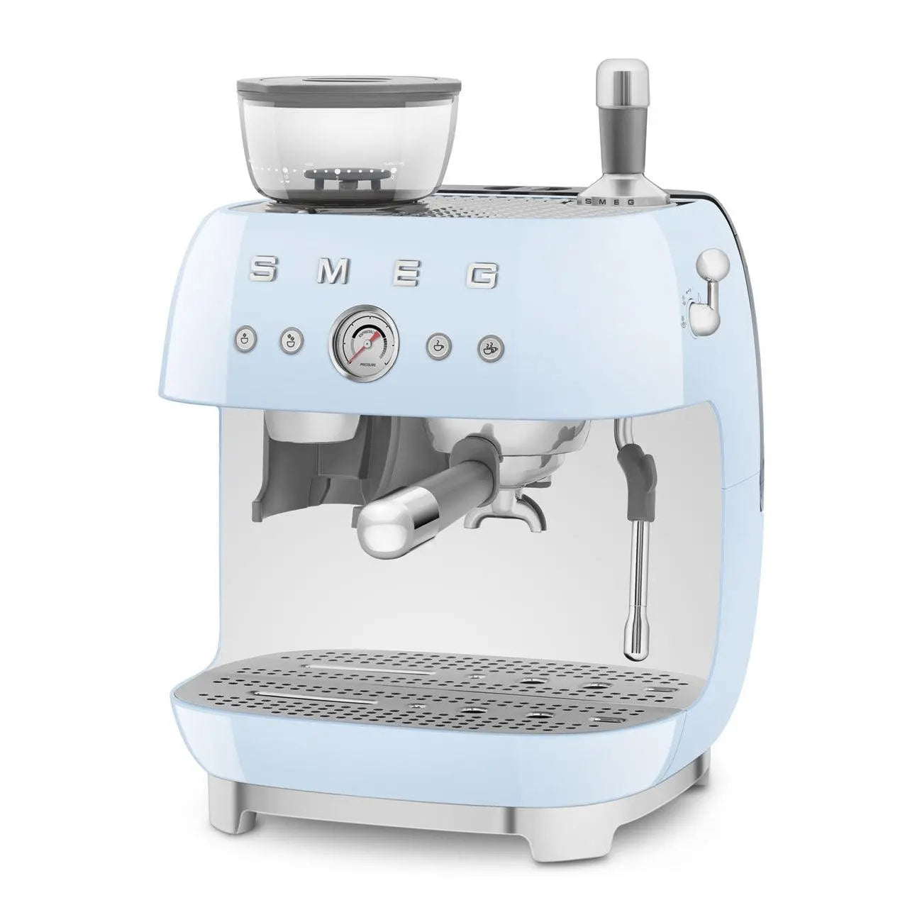 Espressomaschine mit Mahlwerk EGF03PBEU Pastellblau - Smeg Point  - Online Handel