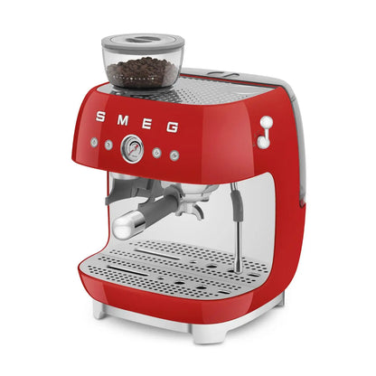 Espressomaschine mit Mahlwerk EGF03RDEU Rot - Smeg Point  - Online Handel