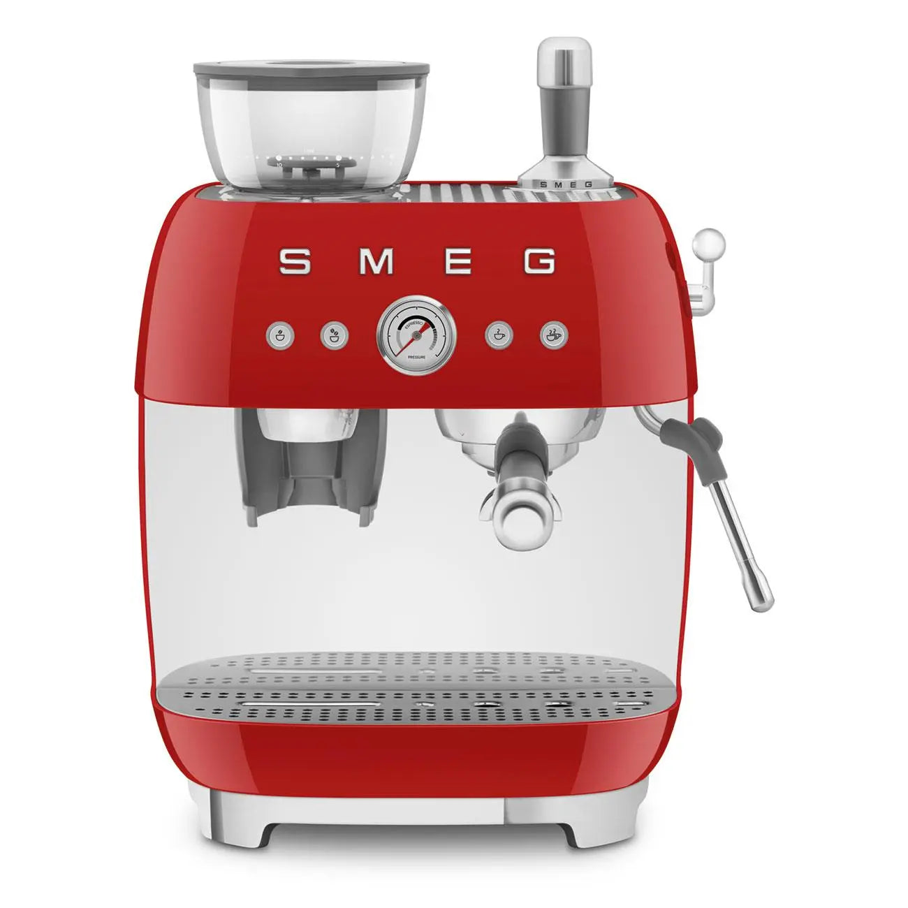 Espressomaschine mit Mahlwerk EGF03RDEU Rot - Smeg Point  - Online Handel