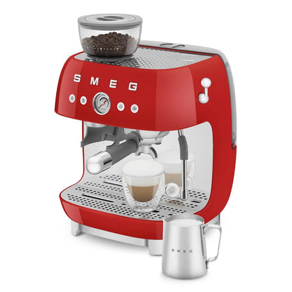 Espressomaschine mit Mahlwerk EGF03RDEU Rot - Smeg Point  - Online Handel