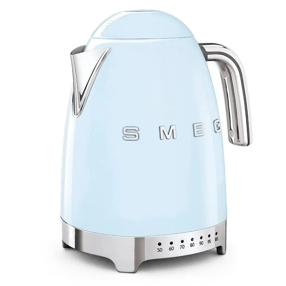 KLF04PBEU Wasserkocher Pastellblau Temperaturgeregelt 1,7 Liter - Smeg Point  - Online Handel