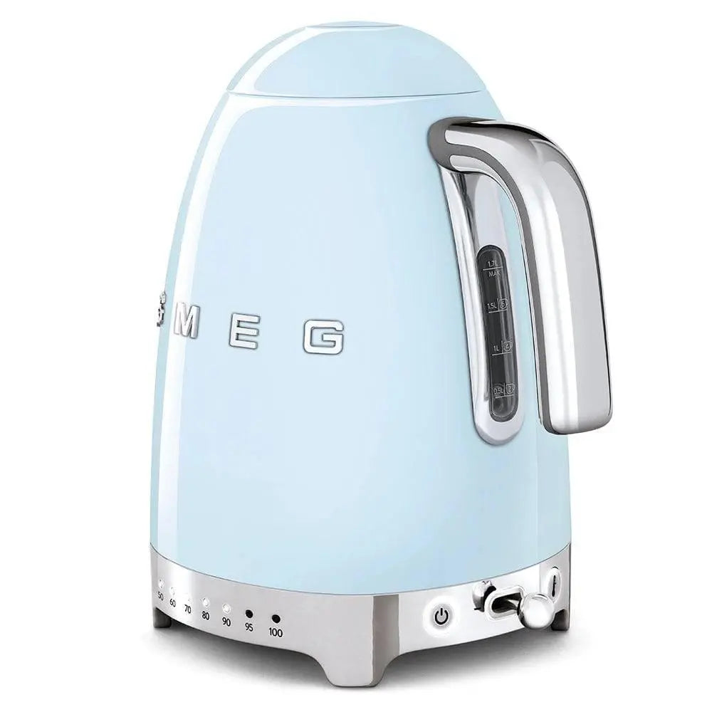 KLF04PBEU Wasserkocher Pastellblau Temperaturgeregelt 1,7 Liter - Smeg Point  - Online Handel