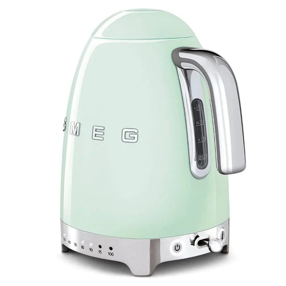 KLF04PGEU Wasserkocher Pastellgrün Temperaturgeregelt 1,7 Liter - Smeg Point  - Online Handel