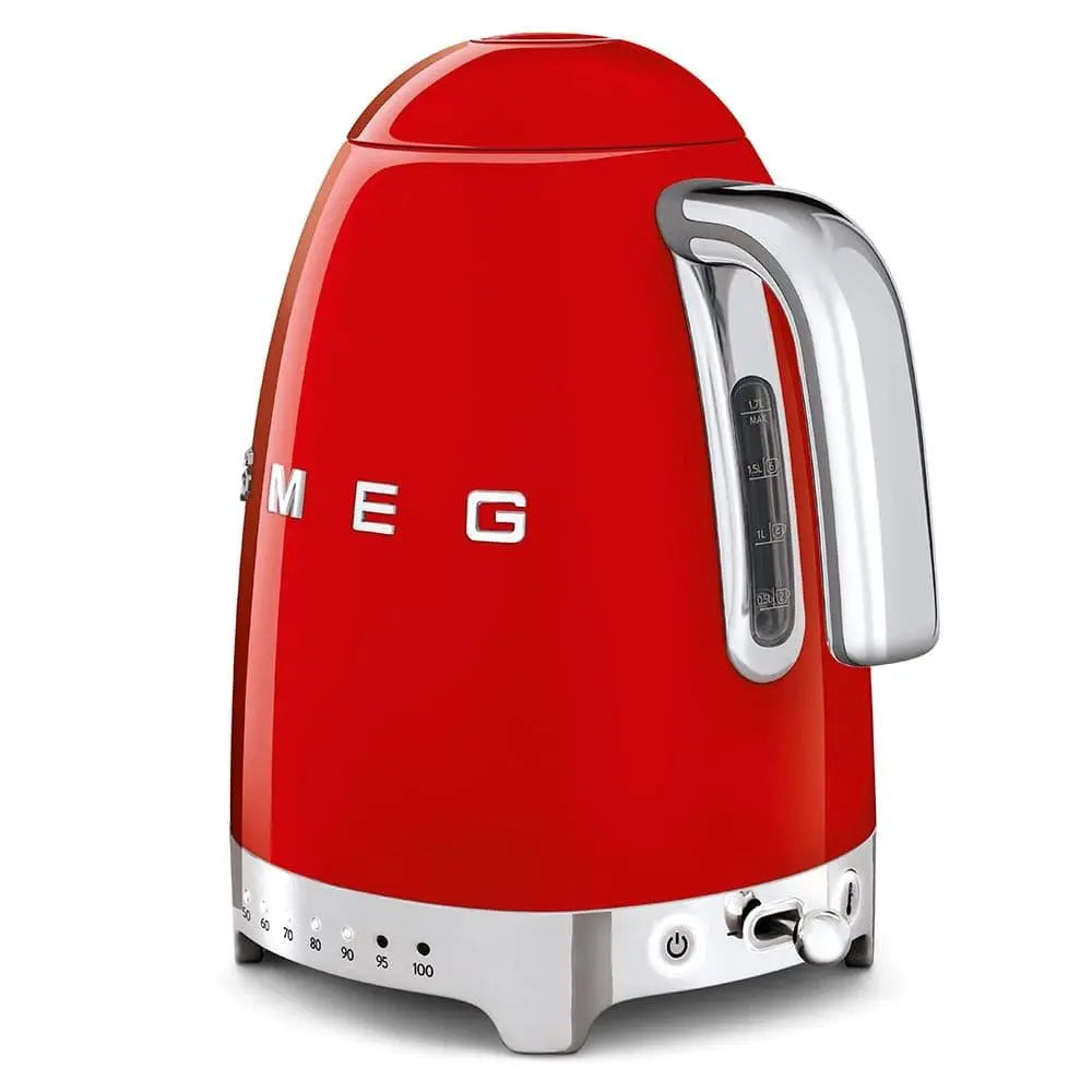 KLF04RDEU Wasserkocher Rot Temperaturgeregelt 1,7 Liter - Smeg Point  - Online Handel