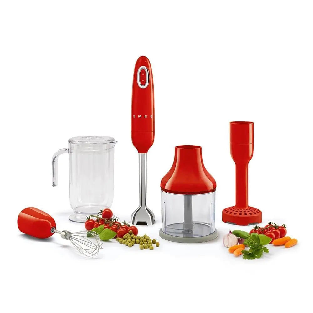 HBF22RDEU Stabmixer Set mit Zubehör Rot - Smeg Point  - Online Handel