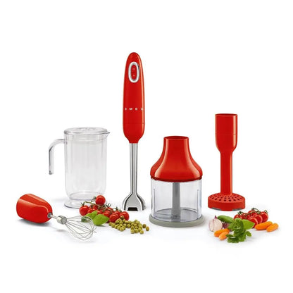 HBF22RDEU Stabmixer Set mit Zubehör Rot - Smeg Point  - Online Handel