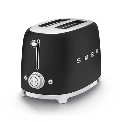 TSF01BLMEU Toaster - kompakter 2-Schlitz-Toaster Mattschwarz - Smeg Point  - Online Handel